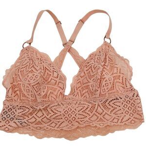 Aerie Lace Bralette in Peach